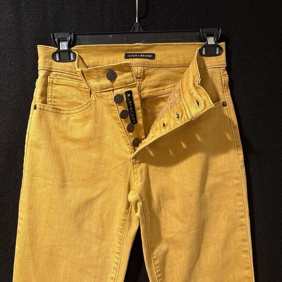 Lucky Brand Jeans Womens Size 26 Mid Rise Crop Mini Boot Ava Button Fly - Picture 3 of 7